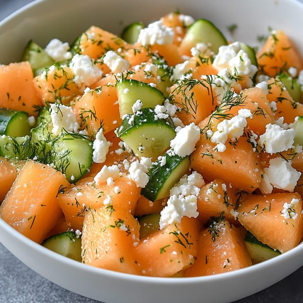 Ensalada de melón y feta
