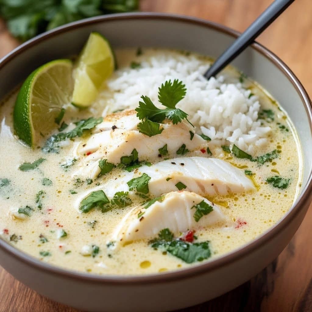 Sopa de pescado tailandesa